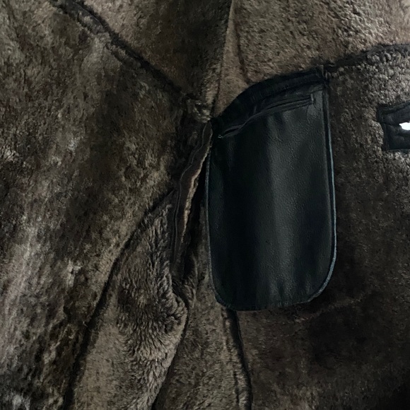 Vintage Arte Pelle 💯 Sheepskin Shearling Long Black Leather Coat, Made in 🇨🇦 - Picture 11 of 16